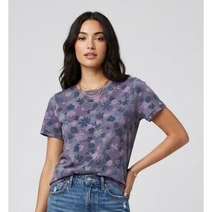 Sonoma The Everyday Tee Blue & Purple Floral Size L